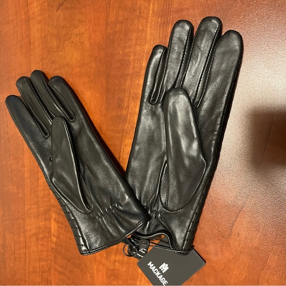 Mackage leather gloves, cashmere lined, touchscreen friendly - Picture 2 of 4